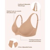 image:imageHSIA Minimizer Bras for Women Plus Size Unlined Tshirt Bra for Large Breast  CoolComfort in Summer Everyday Bra Full Coverage Underwire Supportive Seamless Back Fat Smoothing Offer Natural ShapeDark Beige