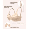 image:imageHSIA Minimizer Bras for Women Plus Size Unlined Tshirt Bra for Large Breast  CoolComfort in Summer Everyday Bra Full Coverage Underwire Supportive Seamless Back Fat Smoothing Offer Natural ShapeSatinlight Beige