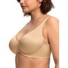 image:imageHSIA Minimizer Bras for Women Plus Size Unlined Tshirt Bra for Large Breast  CoolComfort in Summer Everyday Bra Full Coverage Underwire Supportive Seamless Back Fat Smoothing Offer Natural ShapeSatinlight Beige