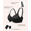 image:imageHSIA Minimizer Bras for Women Plus Size Unlined Tshirt Bra for Large Breast  CoolComfort in Summer Everyday Bra Full Coverage Underwire Supportive Seamless Back Fat Smoothing Offer Natural ShapeSatinblack