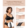 image:imageHSIA Minimizer Bras for Women Plus Size Unlined Tshirt Bra for Large Breast  CoolComfort in Summer Everyday Bra Full Coverage Underwire Supportive Seamless Back Fat Smoothing Offer Natural ShapeSatinblack