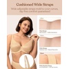 image:imageHSIA Minimizer Bras for Women Plus Size Unlined Tshirt Bra for Large Breast  CoolComfort in Summer Everyday Bra Full Coverage Underwire Supportive Seamless Back Fat Smoothing Offer Natural ShapeSatinlight Beige