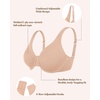 image:imageHSIA Minimizer Bras for Women Plus Size Unlined Tshirt Bra for Large Breast  CoolComfort in Summer Everyday Bra Full Coverage Underwire Supportive Seamless Back Fat Smoothing Offer Natural ShapeTaupe Beige