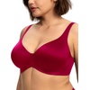 image:imageHSIA Minimizer Bras for Women Plus Size Unlined Tshirt Bra for Large Breast  CoolComfort in Summer Everyday Bra Full Coverage Underwire Supportive Seamless Back Fat Smoothing Offer Natural ShapeSatinburgundy
