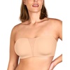 image:imageHSIA Strapless Bra for Large Breasts Unlined Minimizer Underwire Support  Underwire and side boning lift and shape full coverage cups antislip back band and sixway straps provide a secure fitAlmond Beige