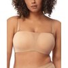 image:imageHSIA Strapless Bra for Large Breasts Unlined Minimizer Underwire Support  Underwire and side boning lift and shape full coverage cups antislip back band and sixway straps provide a secure fitNatural Nude