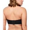 image:imageHSIA Strapless Bra for Large Breasts Unlined Minimizer Underwire Support  Underwire and side boning lift and shape full coverage cups antislip back band and sixway straps provide a secure fitBlack