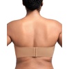 image:imageHSIA Strapless Bra for Large Breasts Unlined Minimizer Underwire Support  Underwire and side boning lift and shape full coverage cups antislip back band and sixway straps provide a secure fitDark Beige