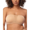 image:imageHSIA Strapless Bra for Large Breasts Unlined Minimizer Underwire Support  Underwire and side boning lift and shape full coverage cups antislip back band and sixway straps provide a secure fitNatural Nude