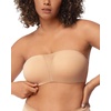 image:imageHSIA Strapless Bra for Large Breasts Unlined Minimizer Underwire Support  Underwire and side boning lift and shape full coverage cups antislip back band and sixway straps provide a secure fitNatural Nude