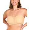 image:imageHSIA Strapless Bra for Large Breasts Unlined Minimizer Underwire Support  Underwire and side boning lift and shape full coverage cups antislip back band and sixway straps provide a secure fitBeige