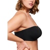 image:imageHSIA Strapless Bra for Large Breasts Unlined Minimizer Underwire Support  Underwire and side boning lift and shape full coverage cups antislip back band and sixway straps provide a secure fitBlack