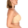 image:imageHSIA Strapless Bra for Large Breasts Unlined Minimizer Underwire Support  Underwire and side boning lift and shape full coverage cups antislip back band and sixway straps provide a secure fitBeige
