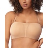 image:imageHSIA Strapless Bra for Large Breasts Unlined Minimizer Underwire Support  Underwire and side boning lift and shape full coverage cups antislip back band and sixway straps provide a secure fitNatural Nude