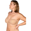 image:imageHSIA Strapless Bra for Large Breasts Womens Bella Minimizer Balconette Bra  Convertible Plus Size Supportive Underwire Unlined Cooling Comfort Mesh Corset Unpadded Minimizing Bandeau for Big BustWarm Beige