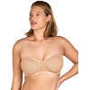 image:imageHSIA Strapless Bra for Large Breasts Womens Bella Minimizer Balconette Bra  Convertible Plus Size Supportive Underwire Unlined Cooling Comfort Mesh Corset Unpadded Minimizing Bandeau for Big BustWarm Beige