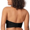 image:imageHSIA Strapless Bra for Women Large Breasts Plus Size Minimizer Longline  Push Up Supportive Underwire Long Line Corset Wide Band Back Fat Smoothing Balconette Minimizing Bustier for Big BustLace Black Style