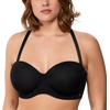 image:imageHSIA Strapless Bras Full Coverage NonSlip Underwire for Large Breasts  Breathable Cup Plus Size Silicone Grip 2X Support Multiway Straps for Summer Weddings amp OffShoulder Tops 3644 CIDark Black