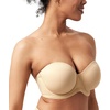 image:imageHSIA Strapless Bras Full Coverage NonSlip Underwire for Large Breasts  Breathable Cup Plus Size Silicone Grip 2X Support Multiway Straps for Summer Weddings amp OffShoulder Tops 3644 CILight Beige