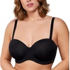 image:imageHSIA Strapless Bras Full Coverage NonSlip Underwire for Large Breasts  Breathable Cup Plus Size Silicone Grip 2X Support Multiway Straps for Summer Weddings amp OffShoulder Tops 3644 CIDark Black