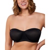 image:imageHSIA Strapless Bra for Large Breasts Womens Bella Minimizer Balconette Bra  Convertible Plus Size Supportive Underwire Unlined Cooling Comfort Mesh Corset Unpadded Minimizing Bandeau for Big BustBlack