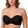 image:imageHSIA Strapless Bras Full Coverage NonSlip Underwire for Large Breasts  Breathable Cup Plus Size Silicone Grip 2X Support Multiway Straps for Summer Weddings amp OffShoulder Tops 3644 CIDark Black
