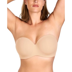 image:imageHSIA Strapless Bra Seamless AntiSlip Underwire Support for Large Breasts  Full Coverage Breathable Lightly Lined Cup Bandeau Multiway Straps for Summer Weddings amp OffShoulder Tops 3644 CILight Beige