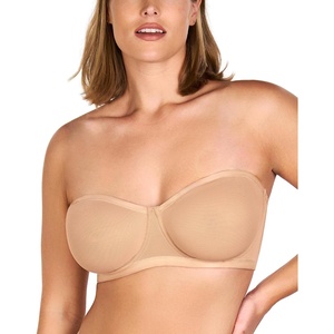 image:imageHSIA Strapless Bra for Large Breasts Womens Bella Minimizer Balconette Bra  Convertible Plus Size Supportive Underwire Unlined Cooling Comfort Mesh Corset Unpadded Minimizing Bandeau for Big BustWarm Beige