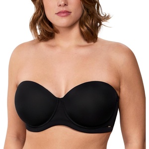image:imageHSIA Strapless Bras Full Coverage NonSlip Underwire for Large Breasts  Breathable Cup Plus Size Silicone Grip 2X Support Multiway Straps for Summer Weddings amp OffShoulder Tops 3644 CIDark Black