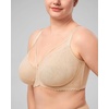 image:imageHSIA Minimizer Bras for Women Unlined Underwire Lace Bras for Large Breasts  Full Coverage Plus Size Support Lift Breathable Everyday Essentials Soft Back Smoothing Wide Straps Sizes 3246 CIApricot