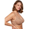 image:imageHSIA Minimizer Bras for Women Unlined Underwire Lace Bras for Large Breasts  Full Coverage Plus Size Support Lift Breathable Everyday Essentials Soft Back Smoothing Wide Straps Sizes 3246 CITaupe Beige