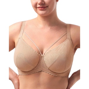 image:imageHSIA Minimizer Bras for Women Unlined Underwire Lace Bras for Large Breasts  Full Coverage Plus Size Support Lift Breathable Everyday Essentials Soft Back Smoothing Wide Straps Sizes 3246 CIWarm Beige