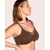 image:imageHSIA Minimizer Bras for Women Full Coverage Coolcomfort Plus Size Bra  Supportive Underwire Minimizing Cooling Comfort Unlined Seamless Back Smoothing Unpadded T Shirt Bra for Large BreastsCoffee Brown