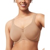 image:imageHSIA Minimizer Bras for Women Full Coverage Coolcomfort Plus Size Bra  Supportive Underwire Minimizing Cooling Comfort Unlined Seamless Back Smoothing Unpadded T Shirt Bra for Large BreastsDark Beige