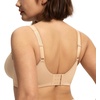image:imageHSIA Minimizer Bras for Women Full Coverage Coolcomfort Plus Size Bra  Supportive Underwire Minimizing Cooling Comfort Unlined Seamless Back Smoothing Unpadded T Shirt Bra for Large BreastsEmbroidered Light Beige