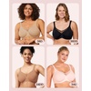image:imageHSIA Minimizer Bras for Women Full Coverage Coolcomfort Plus Size Bra  Supportive Underwire Minimizing Cooling Comfort Unlined Seamless Back Smoothing Unpadded T Shirt Bra for Large BreastsEmbroidered Coral Red