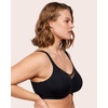 image:imageHSIA Minimizer Bras for Women Full Coverage Coolcomfort Plus Size Bra  Supportive Underwire Minimizing Cooling Comfort Unlined Seamless Back Smoothing Unpadded T Shirt Bra for Large BreastsRich Black