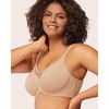 image:imageHSIA Minimizer Bras for Women Full Coverage Coolcomfort Plus Size Bra  Supportive Underwire Minimizing Cooling Comfort Unlined Seamless Back Smoothing Unpadded T Shirt Bra for Large BreastsIvory Beige