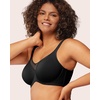 image:imageHSIA Minimizer Bras for Women Full Coverage Coolcomfort Plus Size Bra  Supportive Underwire Minimizing Cooling Comfort Unlined Seamless Back Smoothing Unpadded T Shirt Bra for Large BreastsBlack