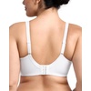 image:imageHSIA Minimizer Bras for Women Full Coverage Coolcomfort Plus Size Bra  Supportive Underwire Minimizing Cooling Comfort Unlined Seamless Back Smoothing Unpadded T Shirt Bra for Large BreastsWhite With Floral Print