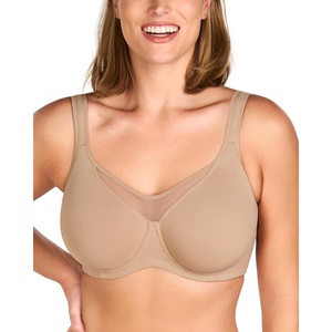 image:imageHSIA Minimizer Bras for Women Full Coverage Coolcomfort Plus Size Bra  Supportive Underwire Minimizing Cooling Comfort Unlined Seamless Back Smoothing Unpadded T Shirt Bra for Large BreastsTaupe