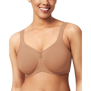 image:imageHSIA Minimizer Bras for Women Full Coverage Coolcomfort Plus Size Bra  Supportive Underwire Minimizing Cooling Comfort Unlined Seamless Back Smoothing Unpadded T Shirt Bra for Large BreastsWarm Taupe