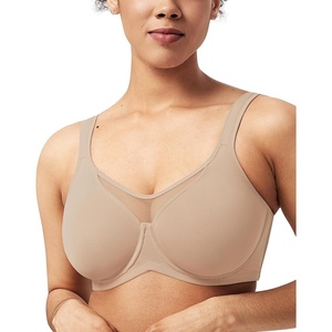 image:imageHSIA Minimizer Bras for Women Full Coverage Coolcomfort Plus Size Bra  Supportive Underwire Minimizing Cooling Comfort Unlined Seamless Back Smoothing Unpadded T Shirt Bra for Large BreastsDusty Taupe