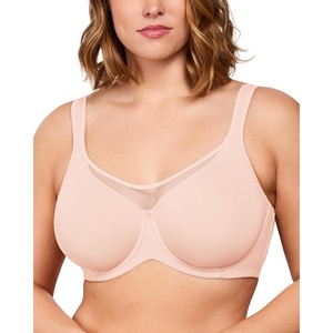 image:imageHSIA Minimizer Bras for Women Full Coverage Coolcomfort Plus Size Bra  Supportive Underwire Minimizing Cooling Comfort Unlined Seamless Back Smoothing Unpadded T Shirt Bra for Large BreastsBlush Pink