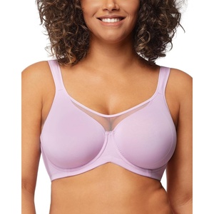 image:imageHSIA Minimizer Bras for Women Full Coverage Coolcomfort Plus Size Bra  Supportive Underwire Minimizing Cooling Comfort Unlined Seamless Back Smoothing Unpadded T Shirt Bra for Large BreastsPurple